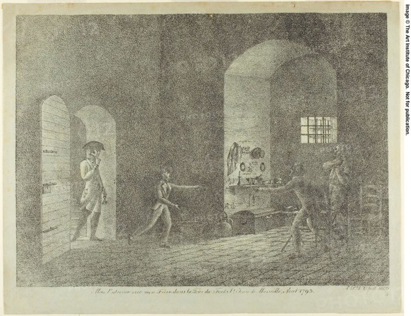 My Meeting with My Brother in the Tower of Fort St. Jean, Marseille, August 1793, 1806. Creator: Antoine Philippe d'Orléans.