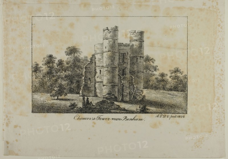 Chaucer's Tower Near Benham, 1806. Creator: Antoine Philippe d'Orléans.