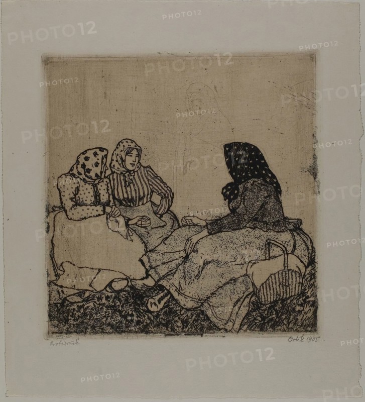 Three Women, 1905. Creator: Emil Orlik.