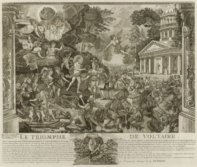 Le Triomphe de Voltaire, 1778/79. Creator: A. Duplessis.