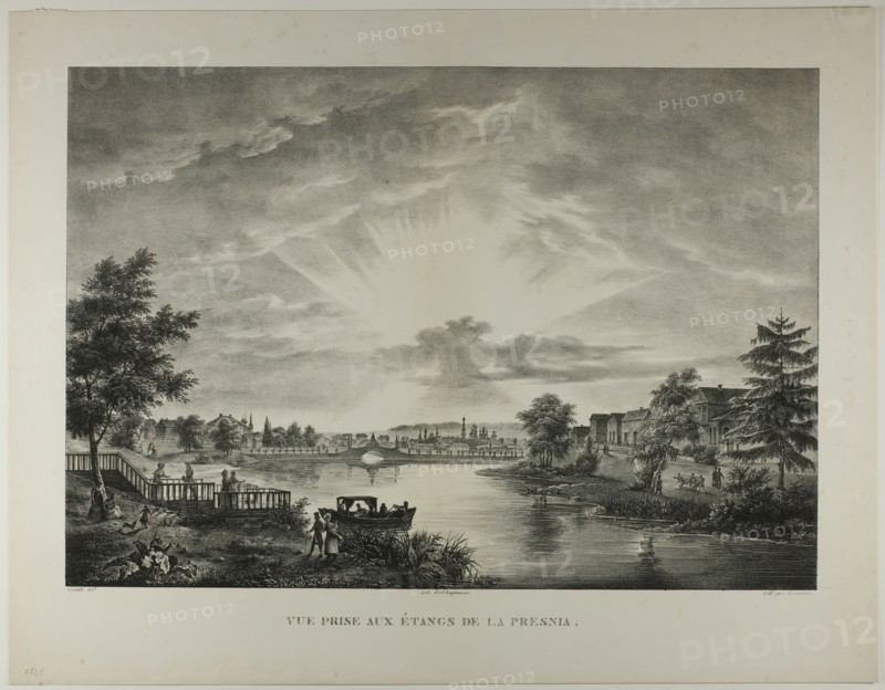 View Taken from the Pools of the Presnia, 1833. Creator: Augustin François Lemaître.
