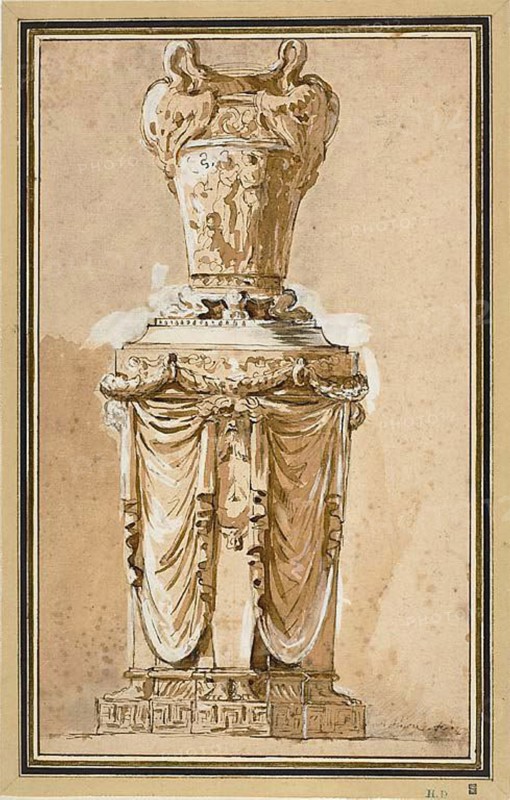 Design for a Monumental Vase, 1778. Creator: Augustin Pajou.
