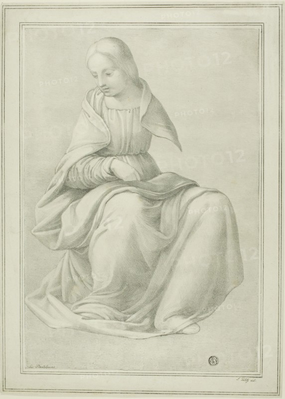 Study for Seated Figure of a Woman (Maiden), n.d. Creator: Ferdinand Piloty.
