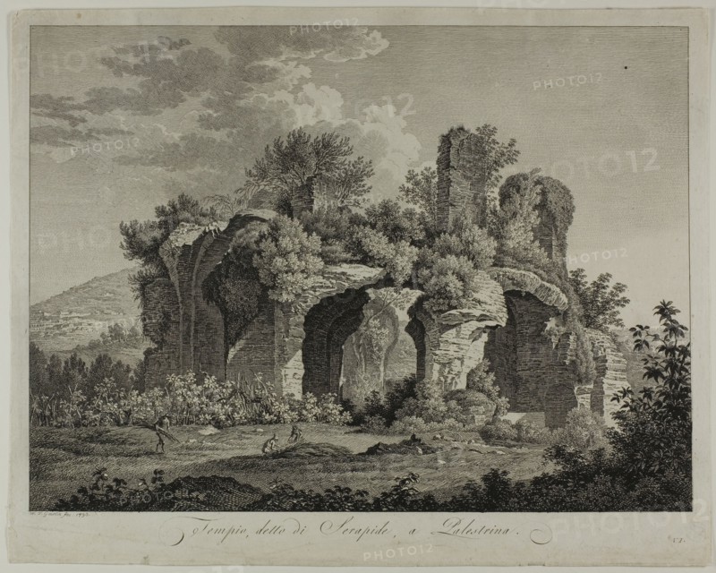 Temple of the Serapide Palestrina, 1793. Creator: Friedrich Wilhelm Gmelin.