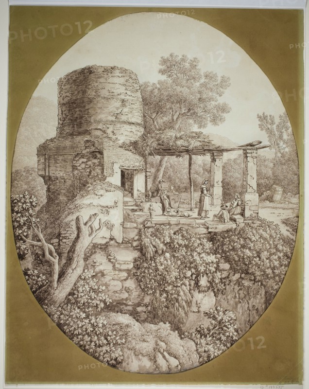 Group of People on a Terrace, 1797. Creator: Jacob Philip Hackert.