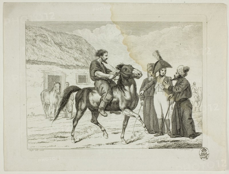 Riding School and Horses, 1806. Creator: Johann Adolph Darnstedt.