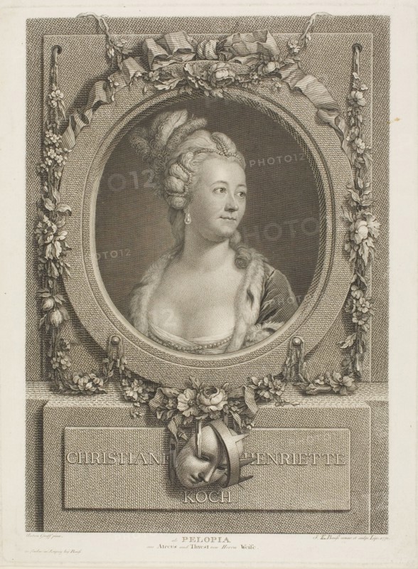 Christiane Henriette Koch, 1770. Creator: Johann Friedrich Bause.