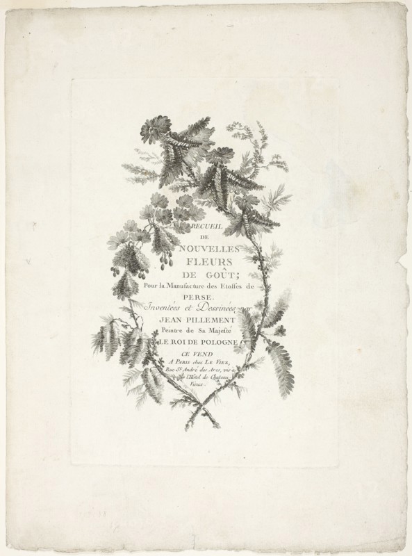 Cover for Collection of New Flowers of Taste for the Manufacture of Persian Cloth..., 1765/70. Creator: Johann Heinrich Hess.