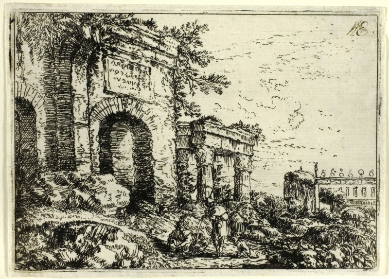 Italian Landscape with Ruins, n.d. Creator: Jonas Umbach.