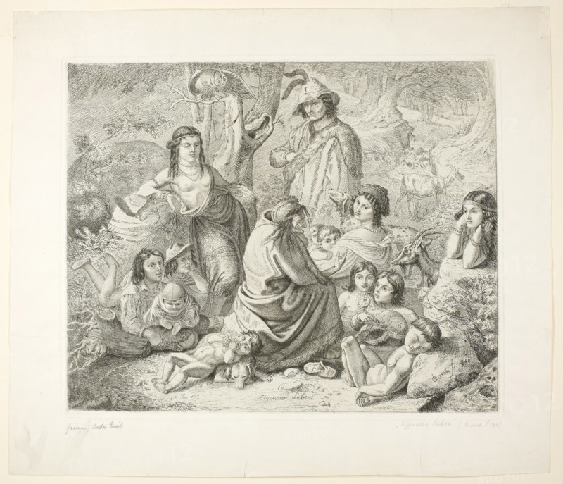 Gypsy Life, 1840. Creator: Ludwig Emil Grimm.