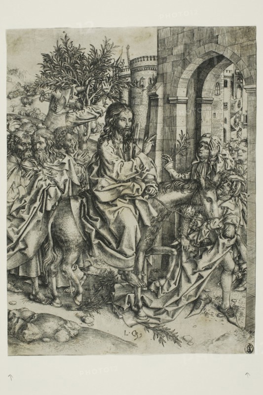 Christ's Entry into Jerusalem, c. 1500. Creator: Master of the Strache Altar.
