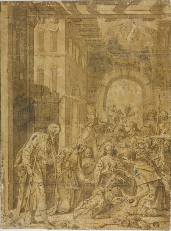 Adoration of the Shepherds, n.d. Creators: Hans von Aachen, Giuseppe Heintz.