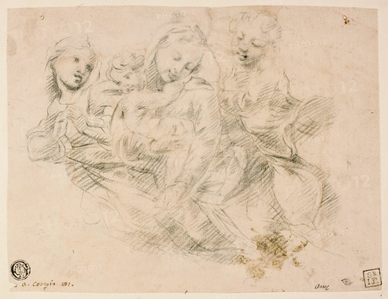 Madonna and Child with Two Angels, c. 1752. Creator: Sir Joshua Reynolds.