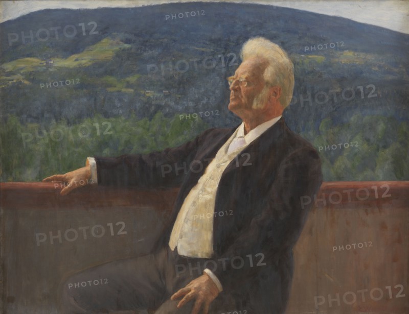 Portrait of Bjornstjerne Bjornson, 1900. Creator: Erik Werenskiold.