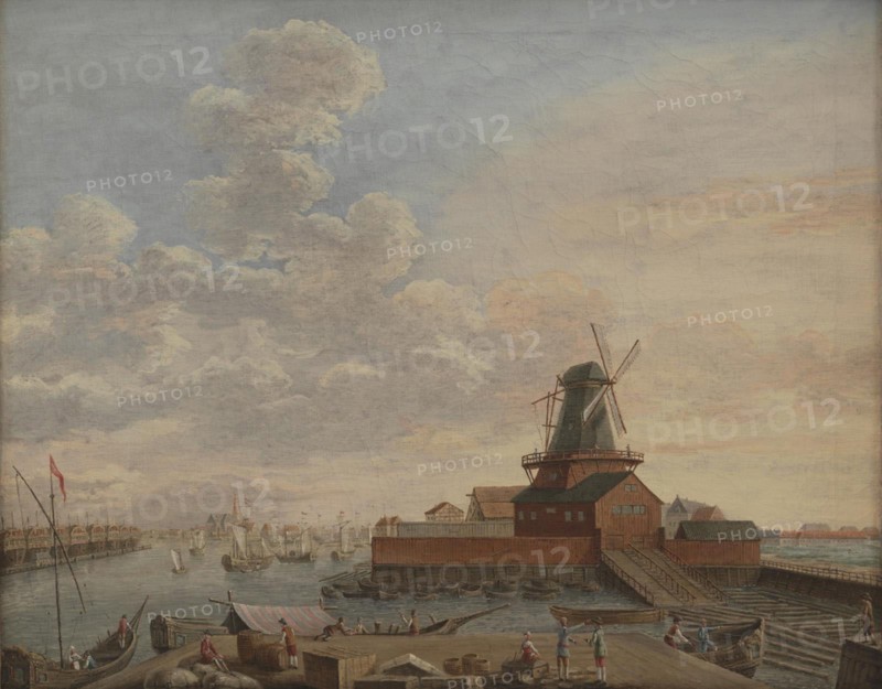 The Naval Dockyards at Christianshavn, 1754. Creator: Giovanni Antonio Cesari.