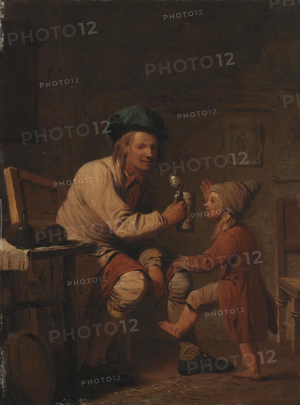 A Peasant Giving his Son Something to Drink, 1781. Creator: Peter Cramer.
