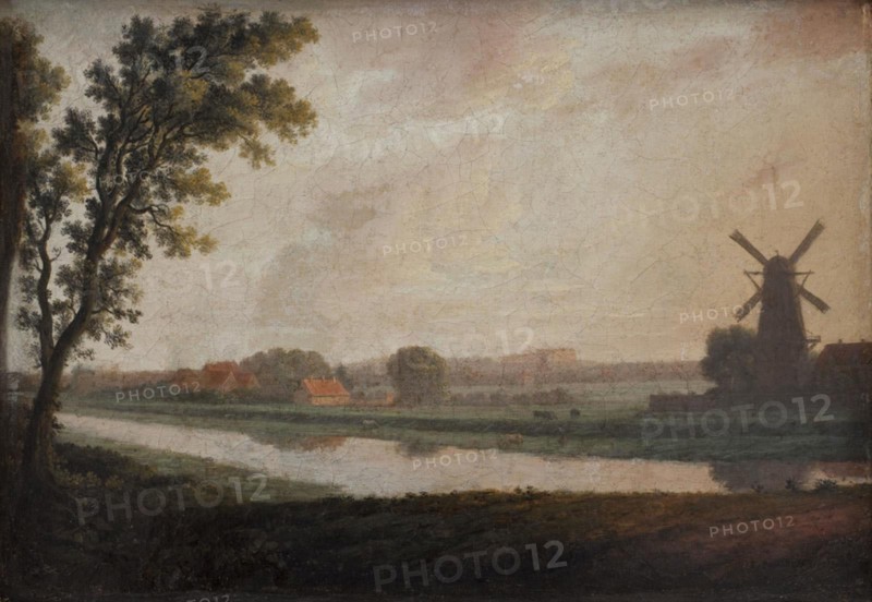 Landscape outside Copenhagen with Frederiksberg Church and Palace in the Distance, 1788. Creator: Erik Pauelsen.