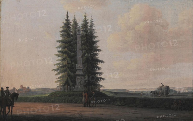 The Obelisk erected in Honour of the Statesman J.H.E. Bernstorff in Gentofte, North of..., 1788. Creator: Erik Pauelsen.
