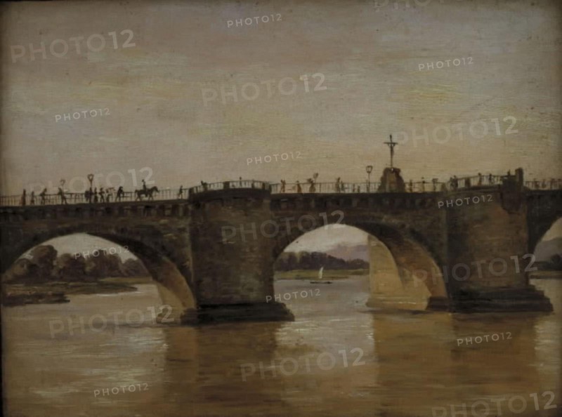 The Augustus Bridge in Dresden, 1834. Creator: Johan Christian Dahl.
