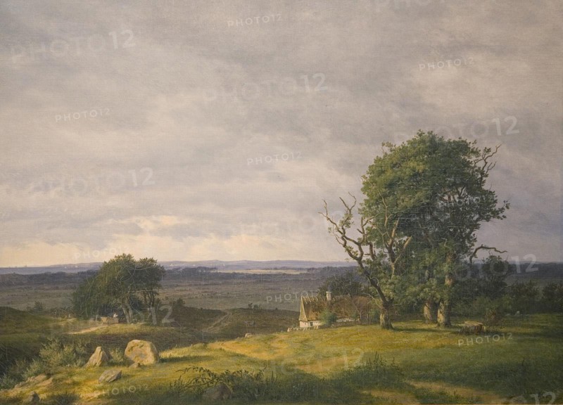 Landscape from Esromegnen, 1840. Creator: Frederik Rohde.
