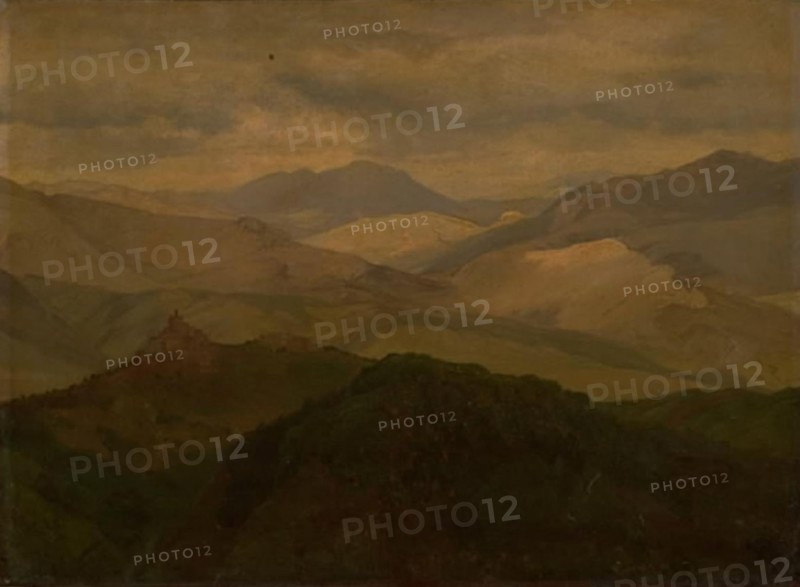 Mountain landscape at Civitella, 1845. Creator: Ernst Meyer.