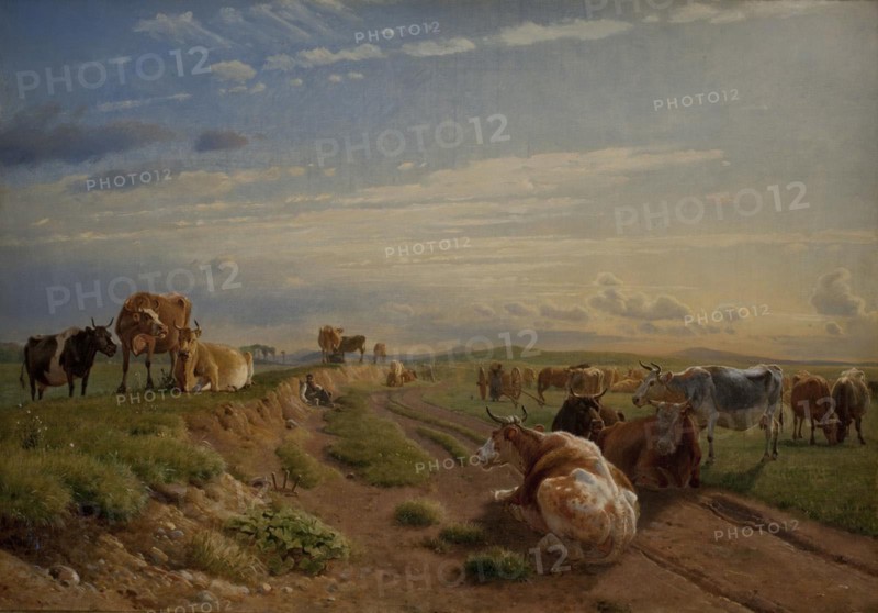 A Milking Place near Vognserup Manor, Zealand, 1847. Creator: Johan Thomas Lundbye.