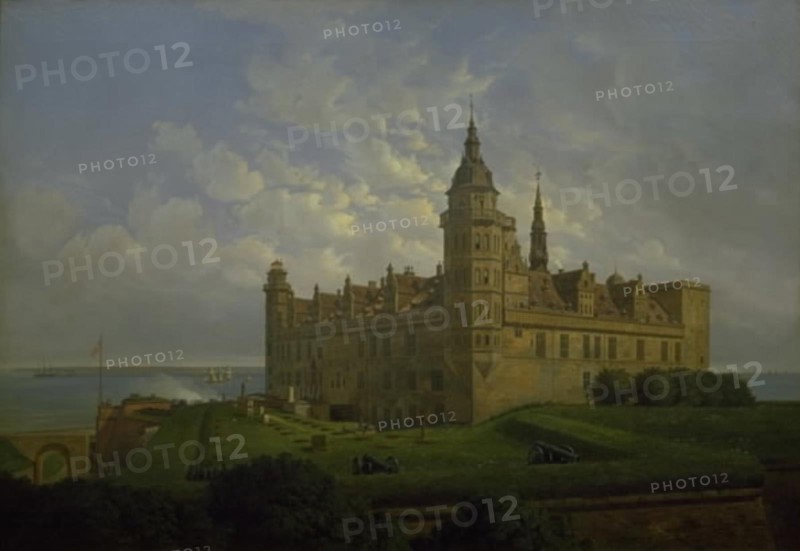 Kronborg seen from the north bastion, 1848. Creator: Joachim Ferdinand Richardt.