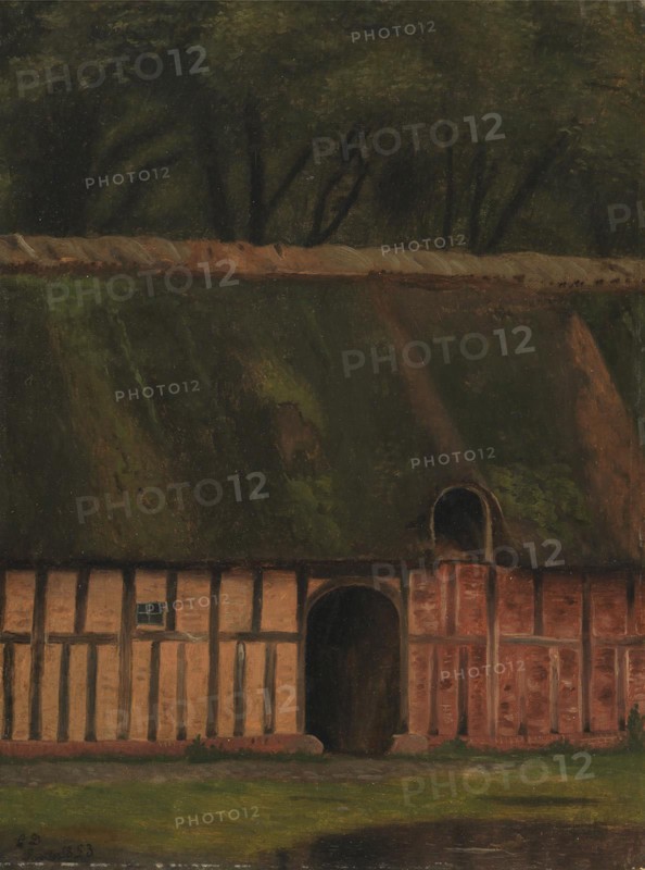 A half-timbered section at Krabbesholm, 1853. Creator: Christen Dalsgaard.