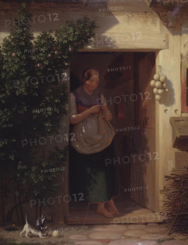 A peasant girl, 1854. Creator: Anton Laurids Johannes Dorph.