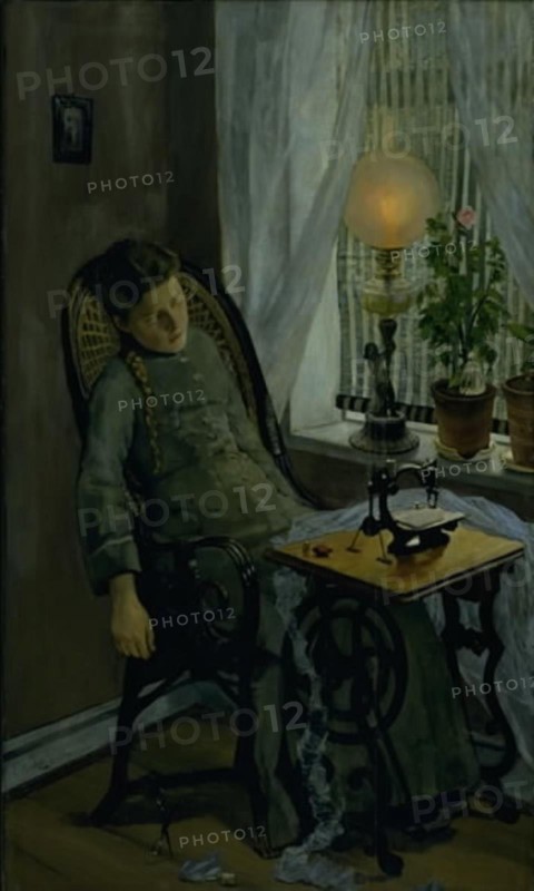 The Seamstress, 1880. Creator: Christian Krohg.