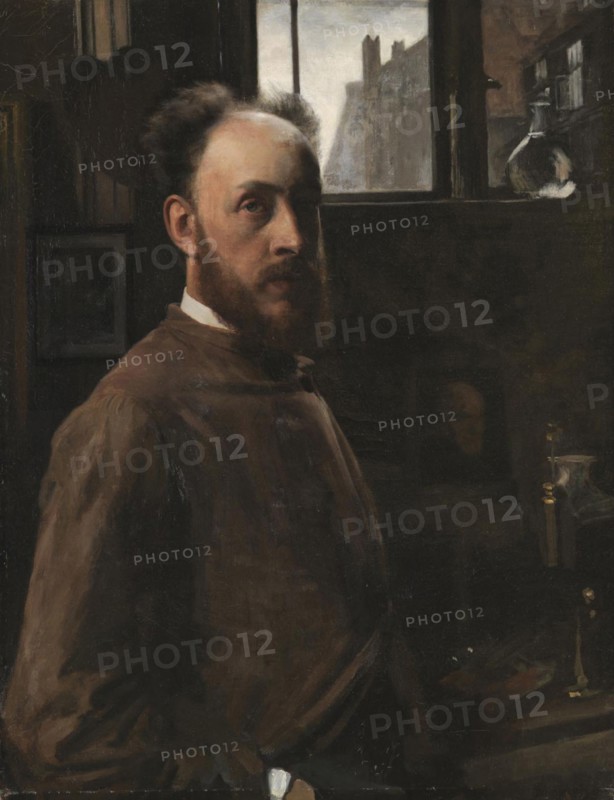 Self-Portrait, 1880. Creator: Frans Schwartz.