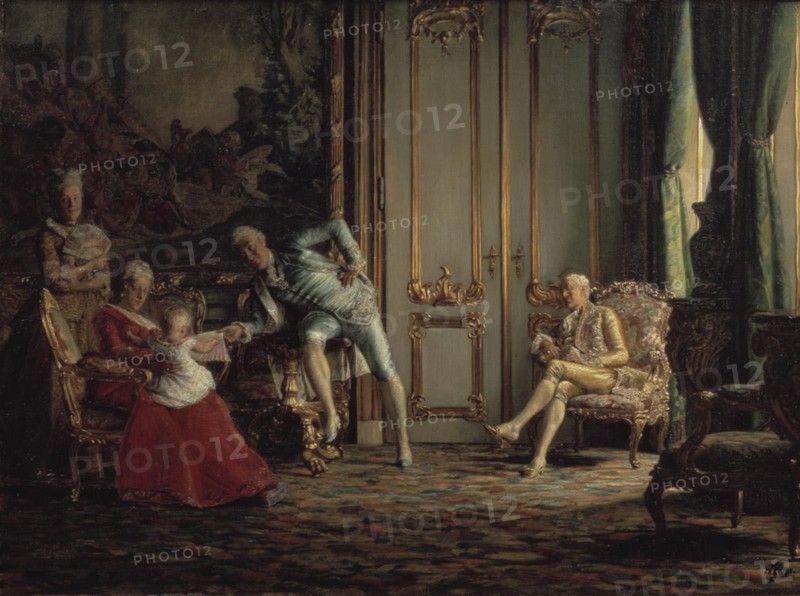 An Interior from the Past Century. Scene from the Court of Christian VII, 1881. Creator: Kristian Zahrtmann.