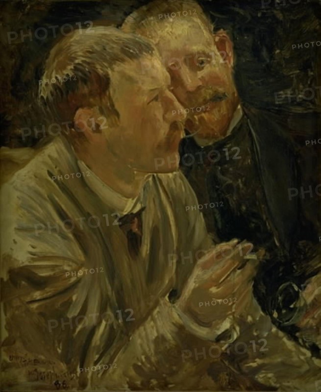 Portrait of the Painters Bruno Liljefors and Alf Wallander, 1886. Creator: Ernst Josephson.