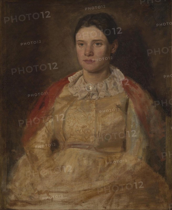 Agnete Skovgaard, née Lange, the artist's wife, 1887. Creator: Joakim Skovgaard.