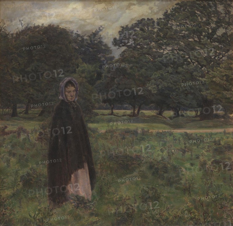 Woman in a landscape, 1888. Creator: Georg Seligmann.