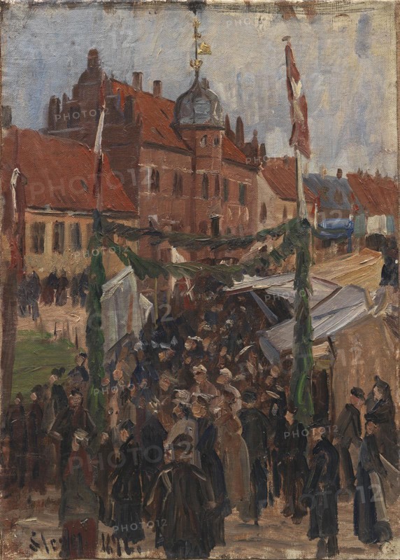 Market at Stege Torv, 1892. Creator: Albert Gottschalk.