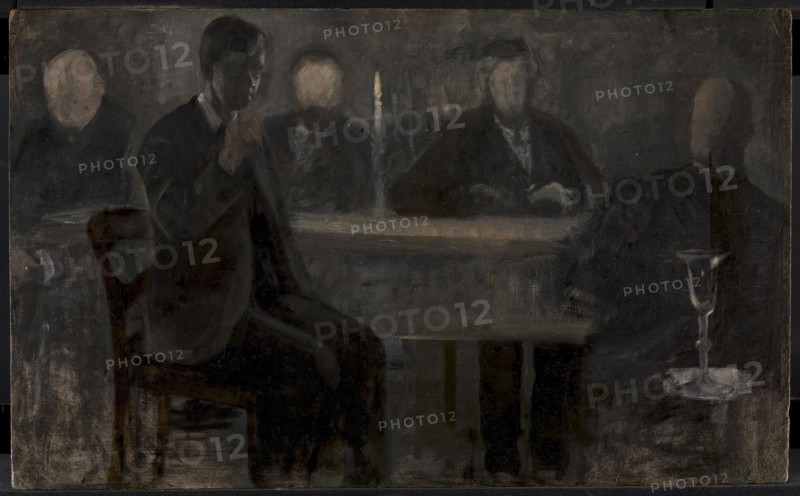 Five Portraits. Study for painting in Thielska Galleriet, Stockholm, 1901. Creator: Vilhelm Hammershoi.