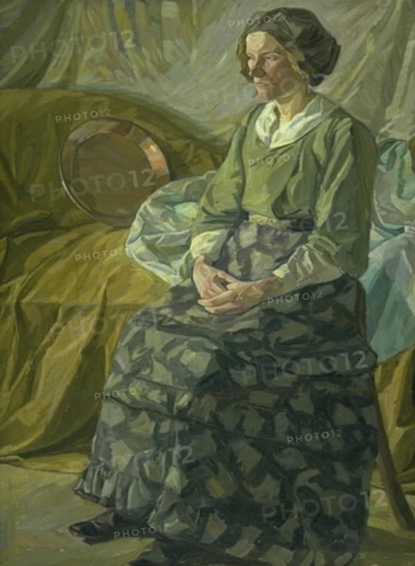 Emma Weie, the Artist's Sister;The Artist's Sister, 1909. Creator: Edvard Weie.