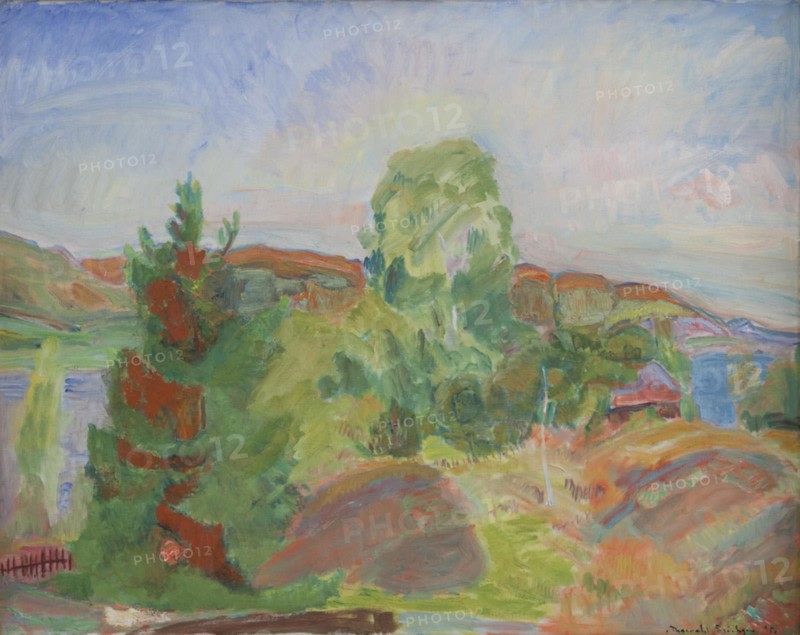 Midsummer. Landscape, 1935. Creator: Thorvald Erichsen.