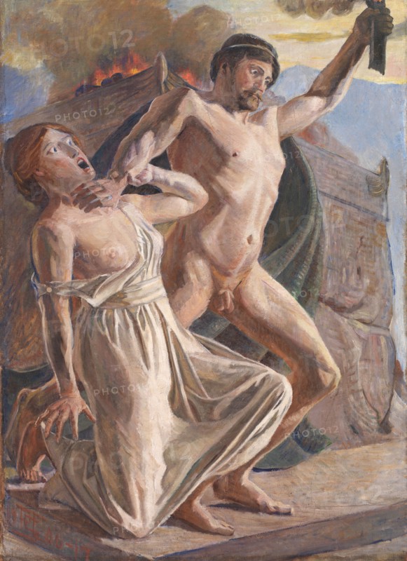 Prometheus steals fire, 1906-1917. Creator: Poul S. Christiansen.