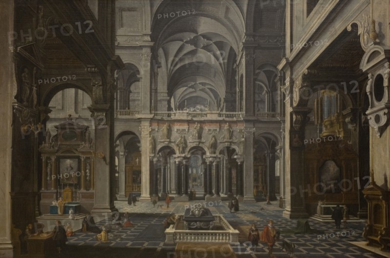 Church Interior; Interior of a Renaissance Church, 1530-1630. Creators: Bartholomeus van Bassen, Esaias van de Velde.