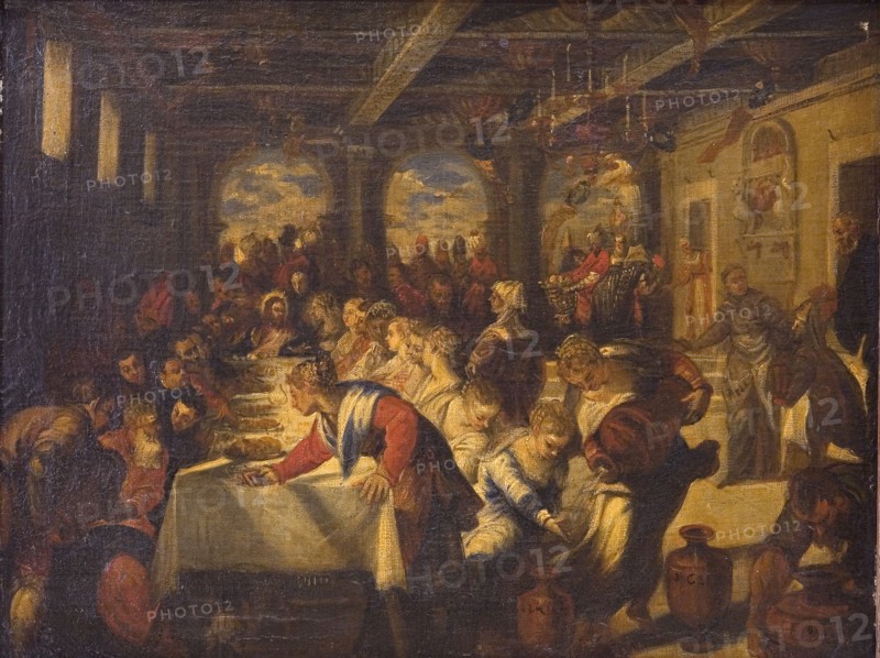 The Marriage at Cana, 1579-1625. Creators: Johannes Rottenhammer the elder, Jacopo Tintoretto.