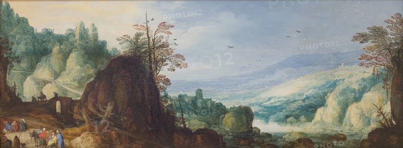 Mountain Landscape with a River, 1597-1625. Creators: Joos de Momper, the younger, Jan Brueghel the Elder.