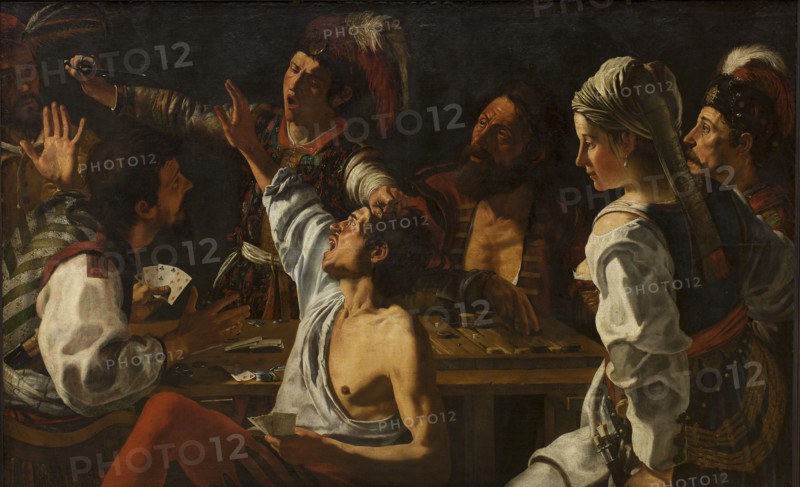 Card and Backgammon Players. Fight over Cards, 1616-1626. Creators: Theodoor Rombouts, Michelangelo Caravaggio, Orazio Gentileschi.