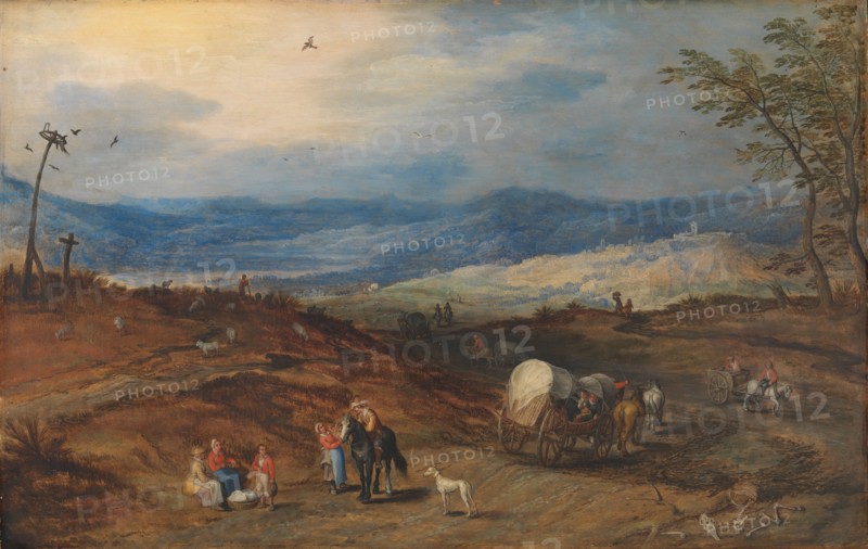The Road leading past the Place of Execution, 1618-1621. Creators: Joos de Momper, the younger, Jan Brueghel the Elder.