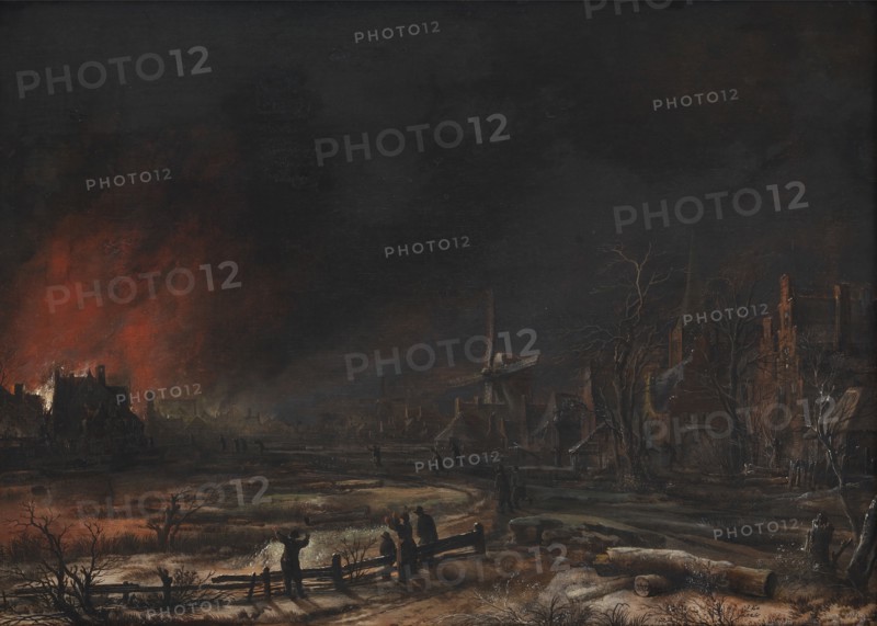 Fire by Night in the Winter, 1618-1677. Creator: Aert van der Neer.
