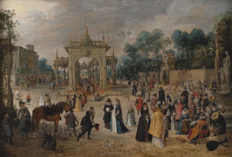 A Feast in an Italian Villa;Festival in a Palace Garden, 1618-1621. Creator: Sebastian Vrancx.