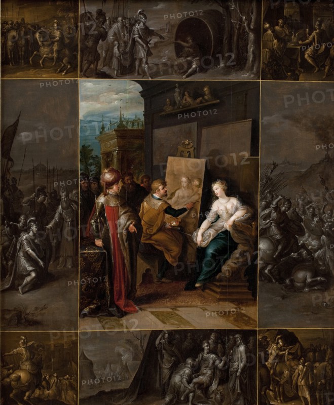 Apelles Painting Campaspe, 1620-1629. Creator: Frans Francken II.