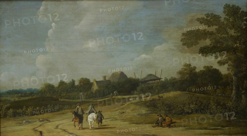 Landscape with Riders on a Sandy Road, 1623-1669. Creator: Pieter Jansz Post.