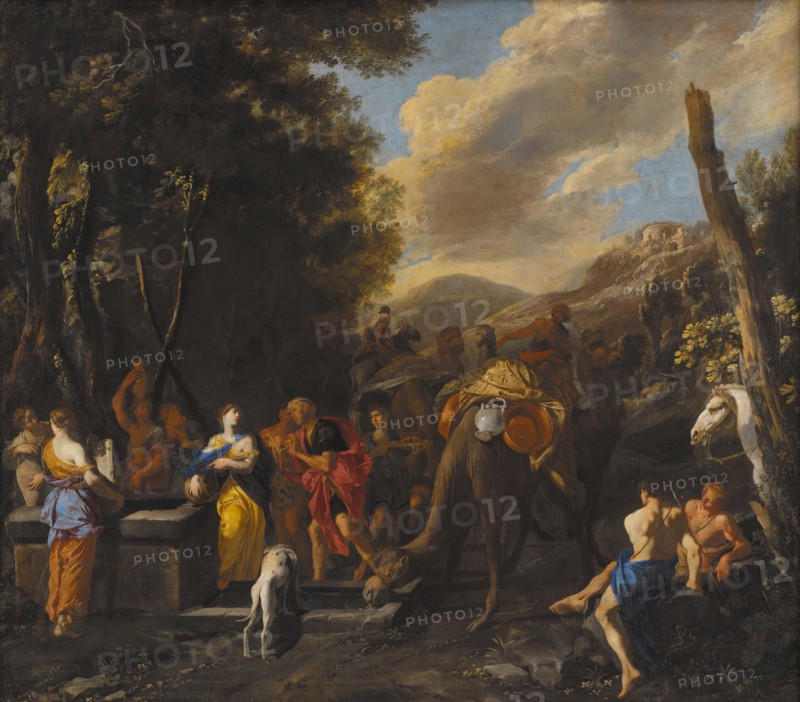 Rebecca and Eliezer at the Well;Abraham's Servant (Eliezer) Meets Rebecca at the Well, 1627-1679. Creator: Domenico Gargiulo.